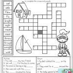 Homophones: Crossword Puzzle  Read The Clues And Use The Word Bank   Crossword Puzzle 1St Grade Printable
