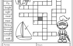 Homophones: Crossword Puzzle- Read The Clues And Use The Word Bank – Printable Crossword Puzzle For Grade 2