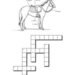 Horse And Tack Cross Word Puzzle | Horses | Horses, Horse Games   Printable Horse Crossword Puzzles