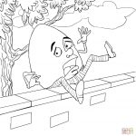 Humpty Dumpty Fell Off The Wall Coloring Page | Free Printable   Printable Humpty Dumpty Puzzle