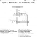 Igneous, Metamorphic, And Sedimentary Rocks Crossword   Wordmint   Rocks Crossword Puzzle Printable