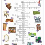 In The House Crossword Puzzle Worksheet   Free Esl Printable   Printable House Puzzle