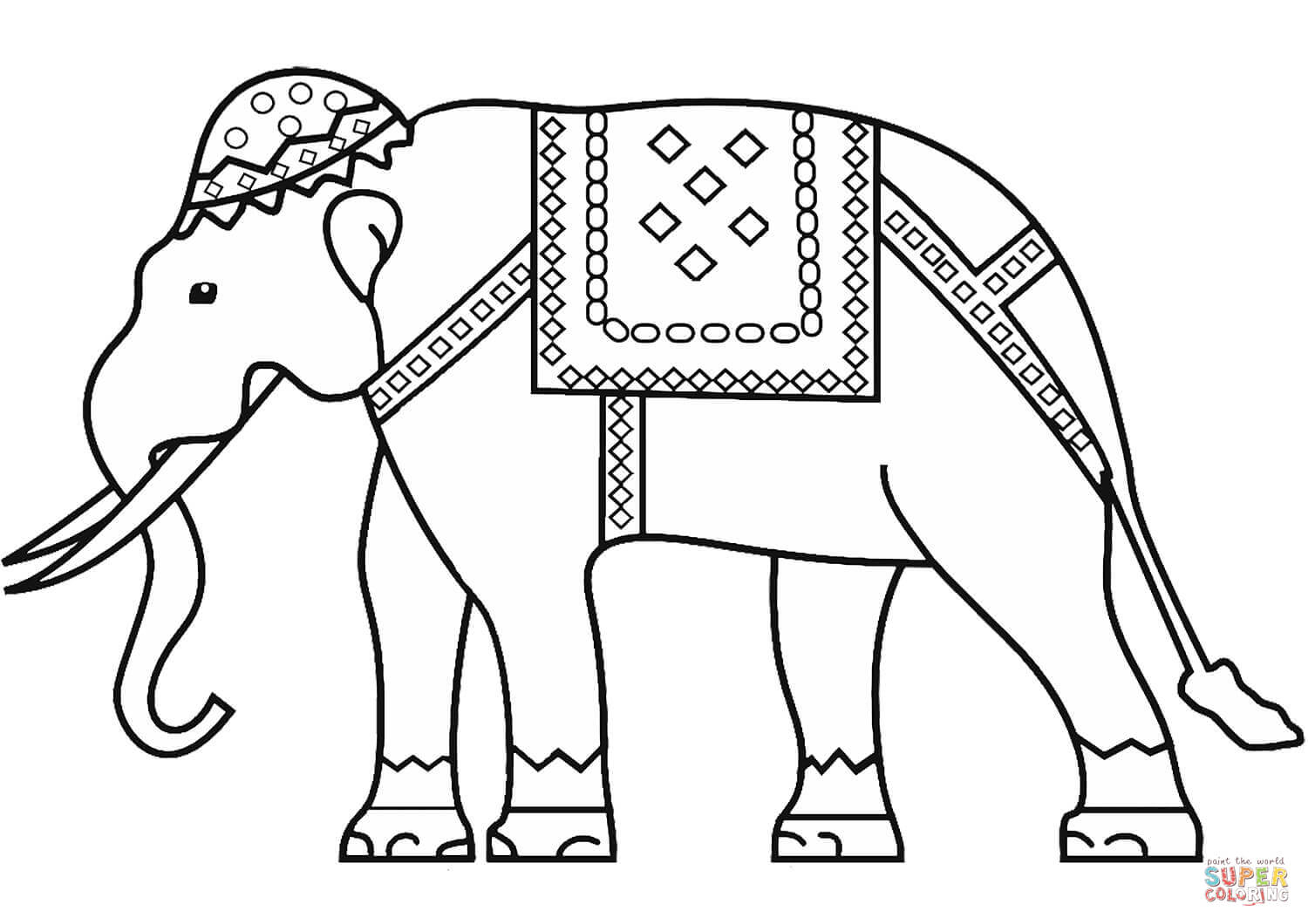 Indian Elephant Coloring Page | Free Printable Coloring Pages - Printable Elephant Puzzle