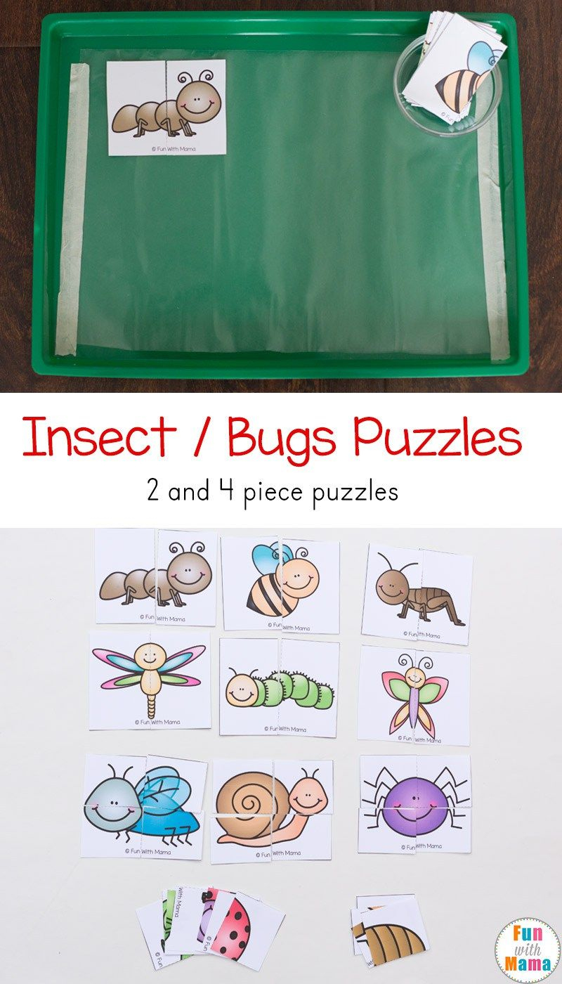 Insect Theme Printable Puzzles | Todds | Bug Activities, Insect - Printable Bug Puzzles