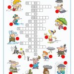Inspiration Worksheets Weather Crossword In Weather Crossword Puzzle   Printable Weather Crossword Puzzle