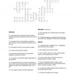 Japan Crossword Puzzle Worksheet   Volcano Crossword Puzzle Printable