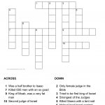 Judges Crossword Puzzle   Printable Biblical Puzzle