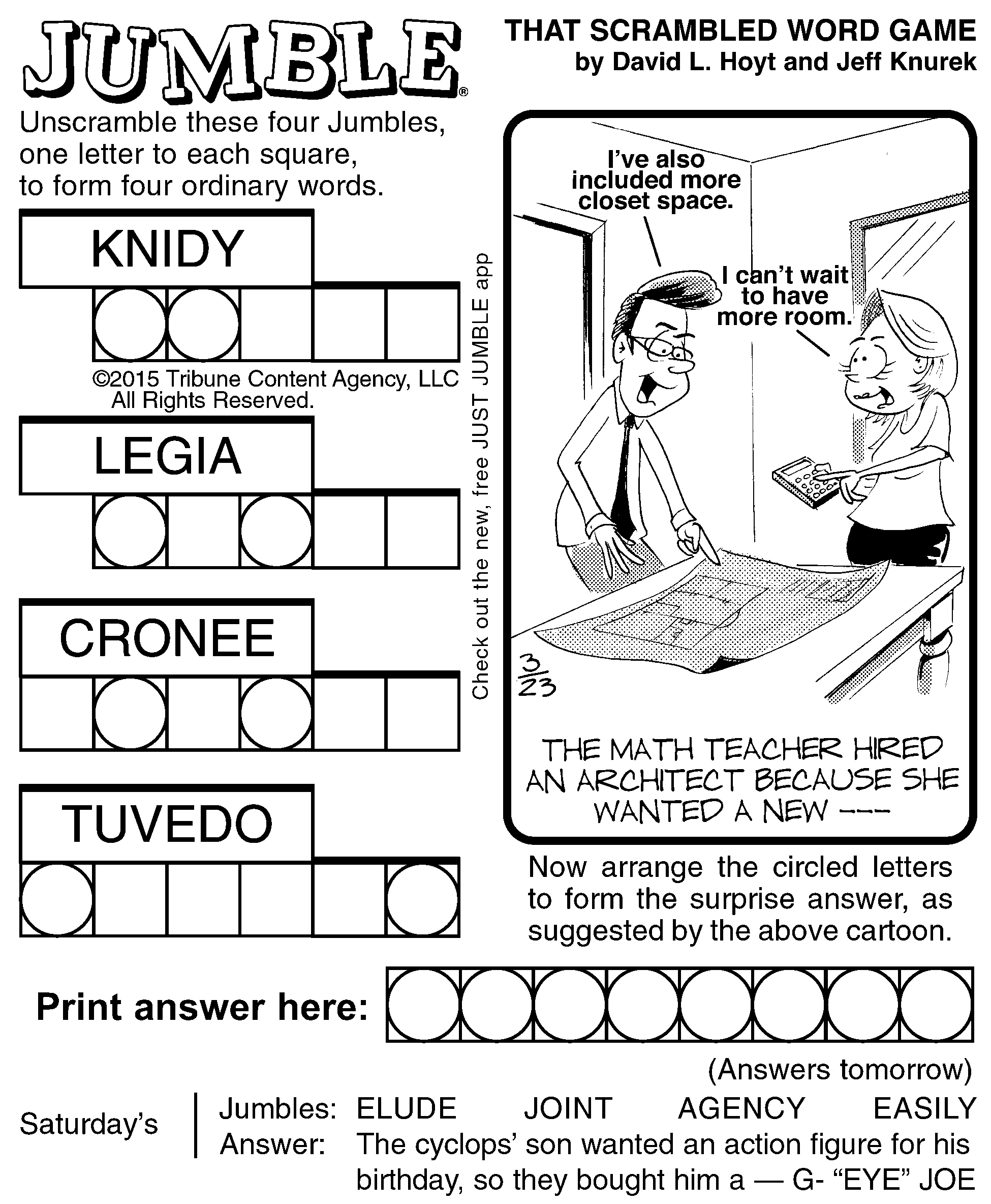 Jumble Archives | Tribune Content Agency - Jumble Puzzle Printable - Printable Jumble Crosswords