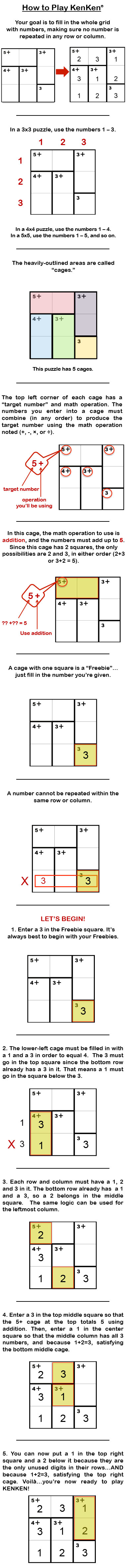 Printable Kenken Puzzles 3X3