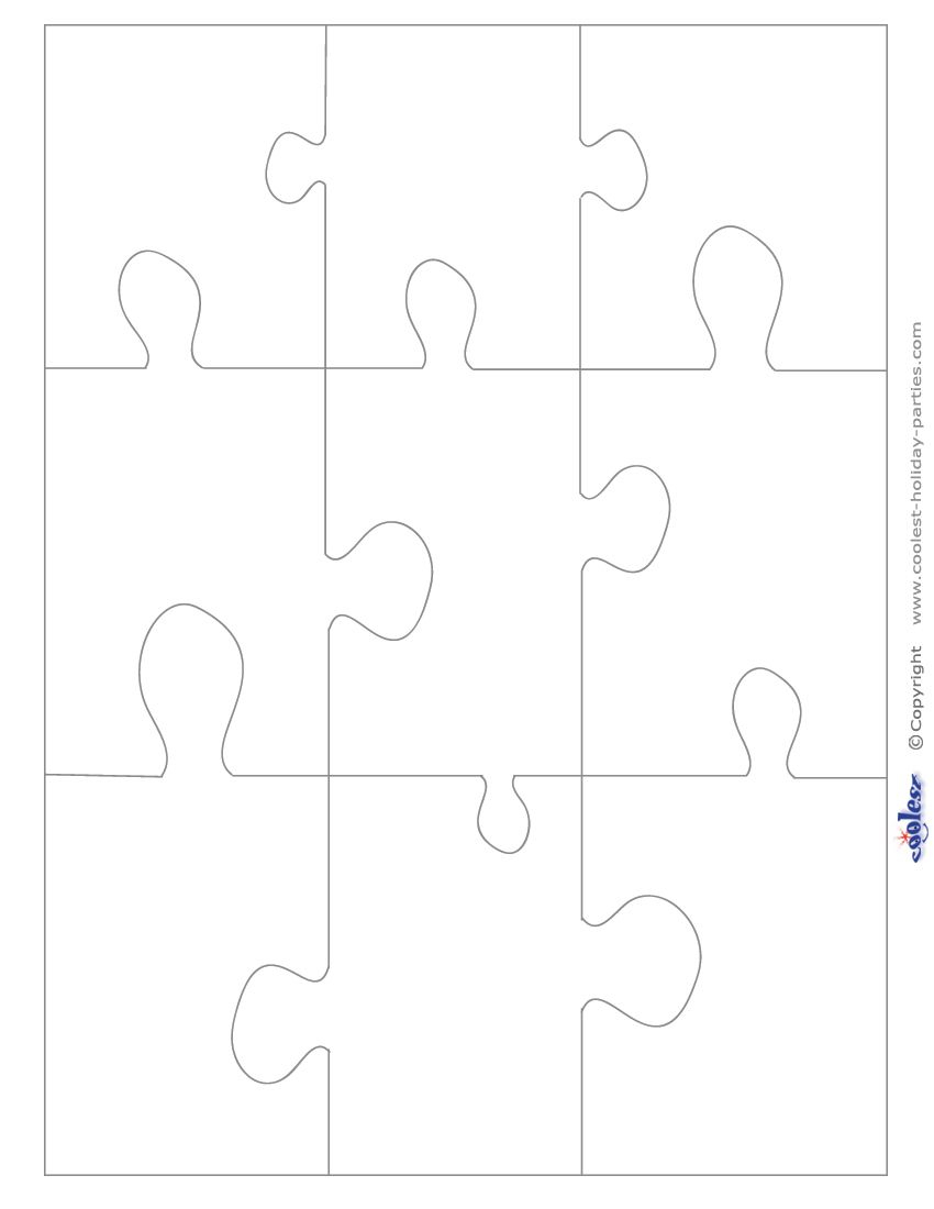 Large Blank Printable Puzzle Pieces This Could Be Cool To Use In - Printable 4 Piece Puzzle Template