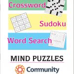 Large Print Puzzle Book (Crossword, Word Search And Sudoku   Printable Crossword Puzzle Book