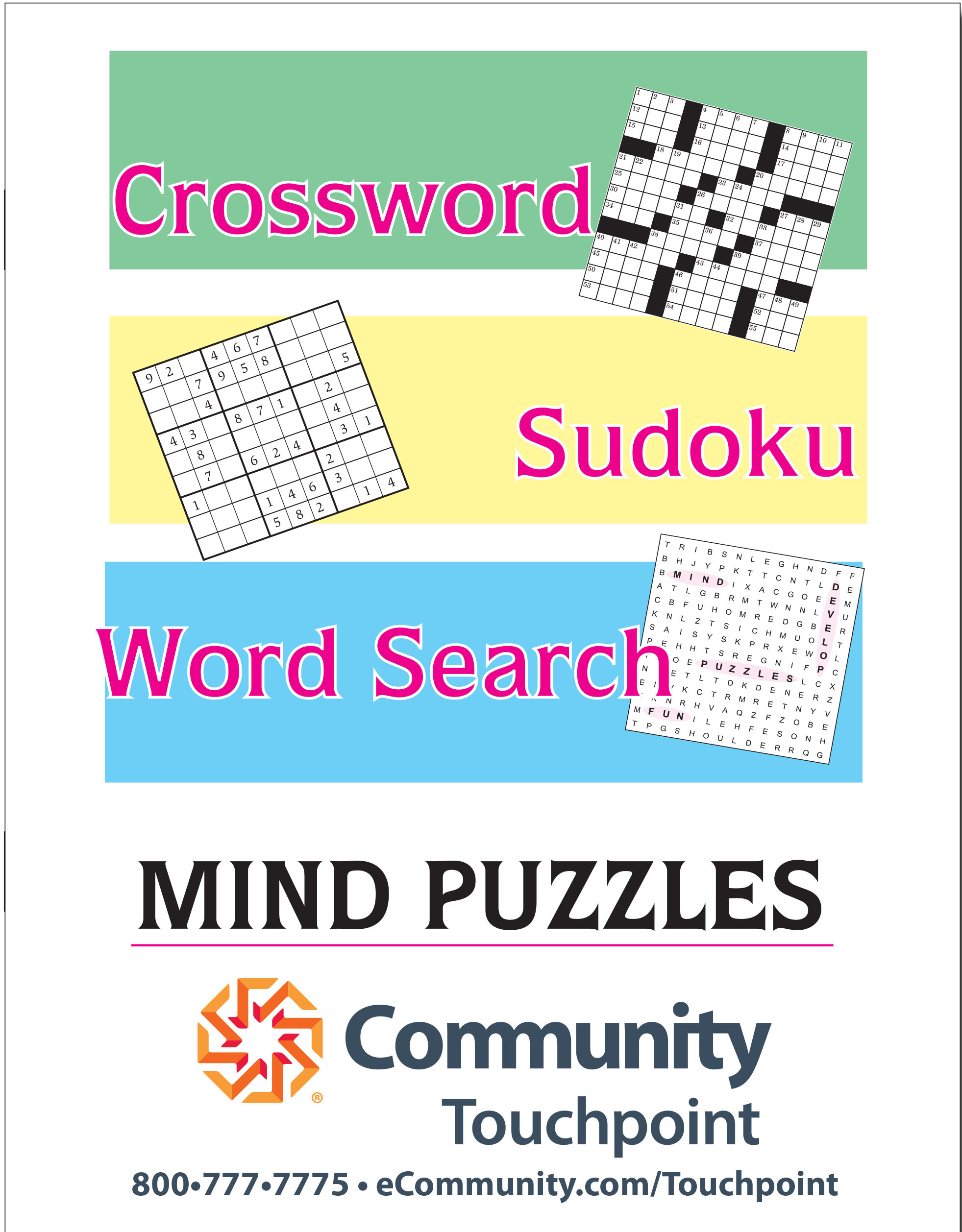 Large Print Puzzle Book (Crossword, Word Search And Sudoku - Printable Crossword Puzzle Book