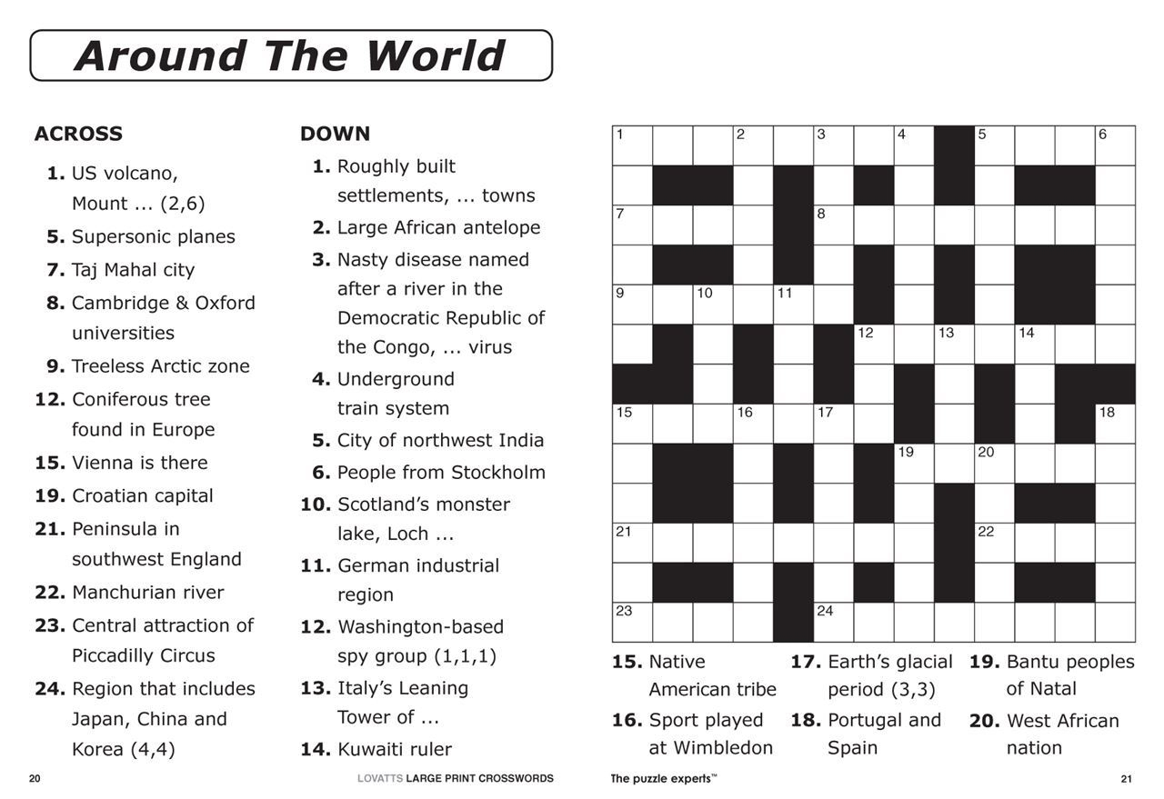 Large Print Puzzles For Seniors | M3U8 - Large Print Crossword Puzzles Visually Impaired