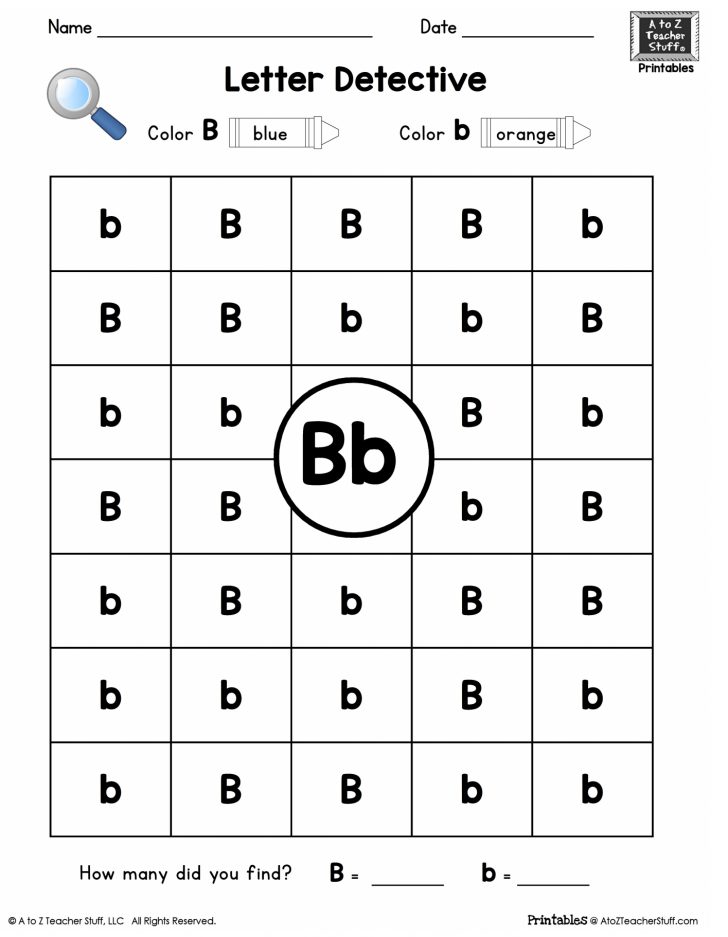 Letter B Puzzle Printable