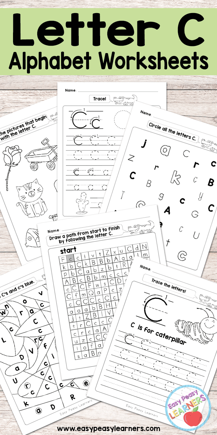 Letter C Worksheets - Alphabet Series - Easy Peasy Learners - Letter C Puzzle Printable