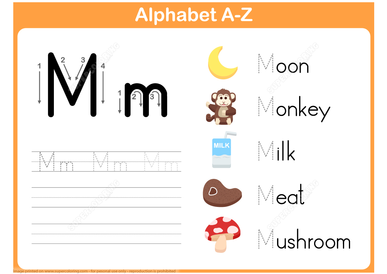Letter M Tracing Worksheet | Free Printable Puzzle Games - Letter M Puzzle Printable