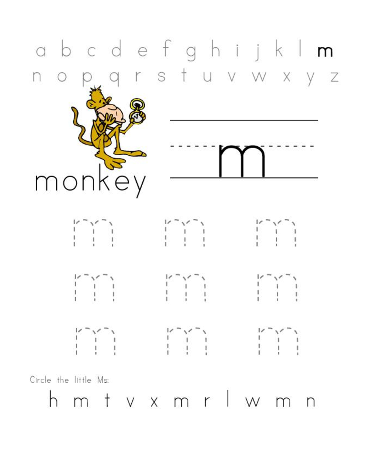 Letter M Worksheets | Activity Shelter - Letter M Puzzle Printable