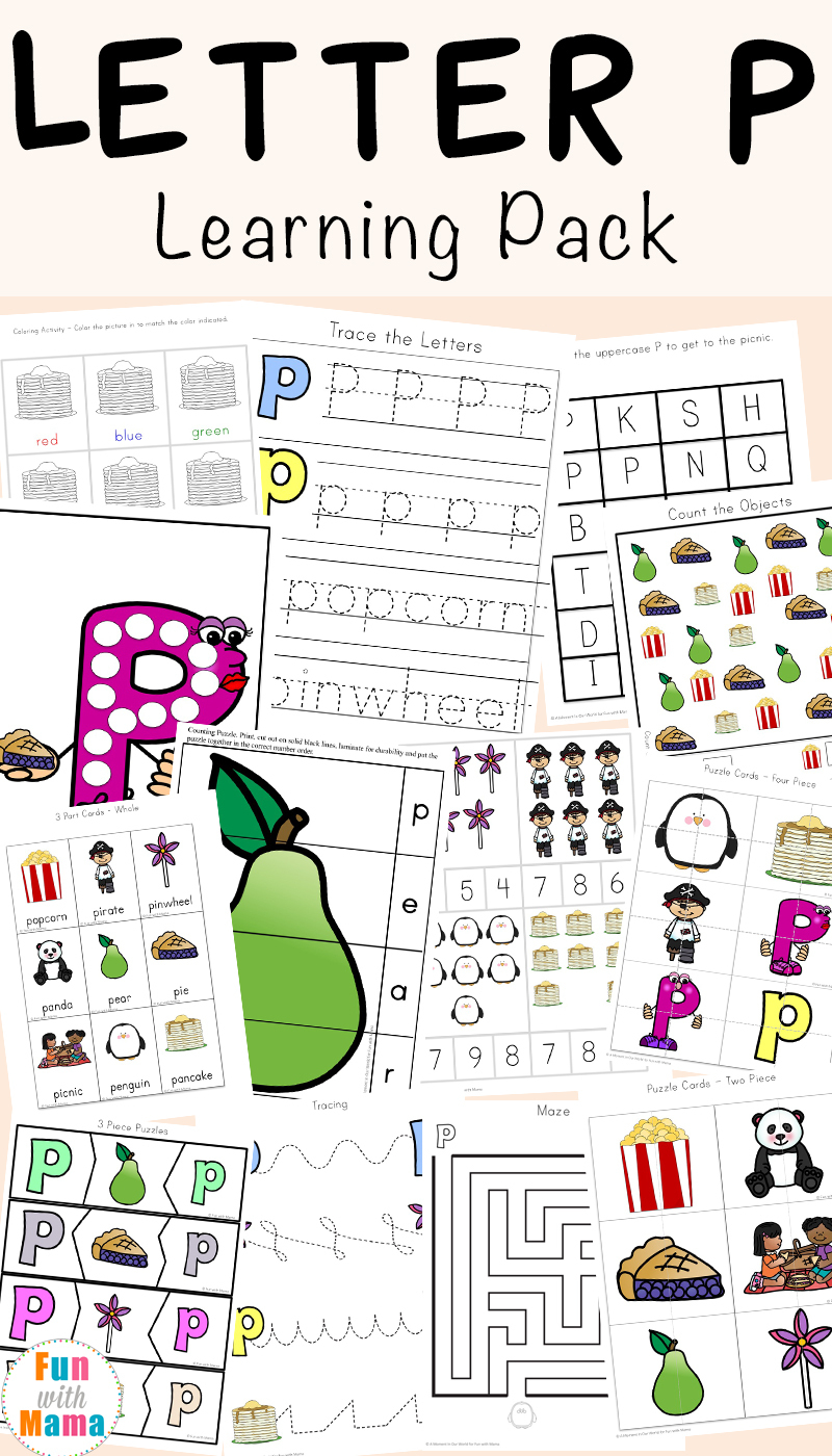 Letter P Worksheets + Printables - Fun With Mama - Letter P Puzzle Printable