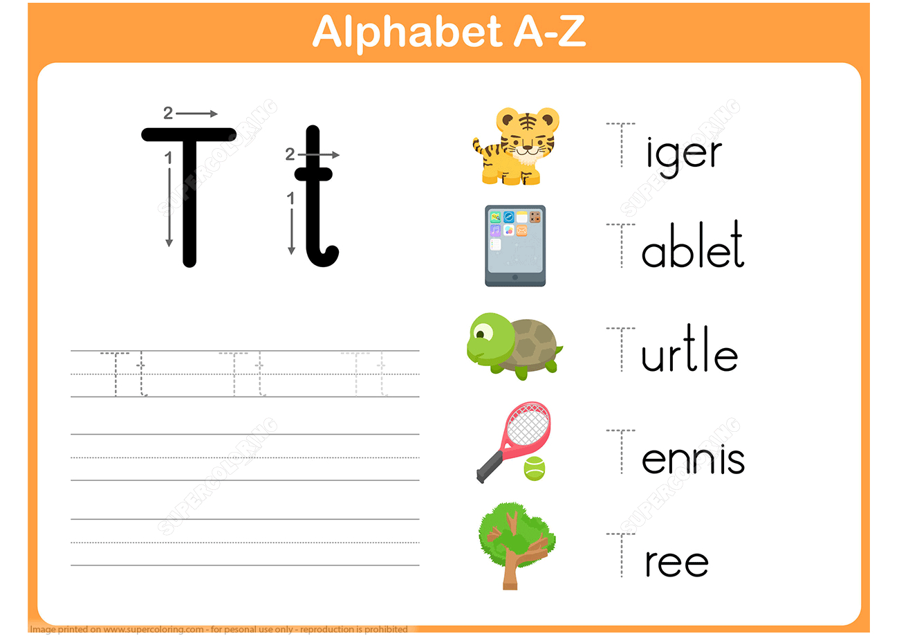 Letter T Tracing Worksheet | Free Printable Puzzle Games - Letter T Puzzle Printable