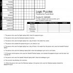 Logic Puzzles Worksheets Logic Grid Puzzles Printable New Logic   Printable Grid Puzzles
