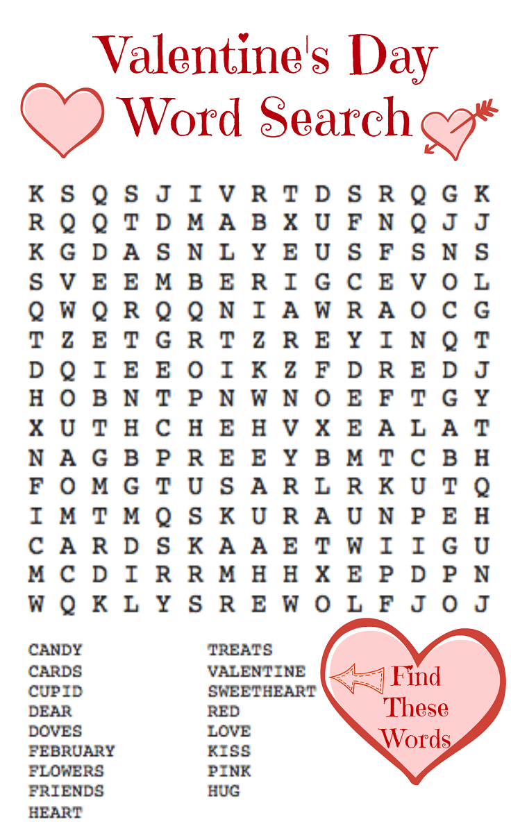 Love Word Search Valentine 2016 | Kiddo Shelter | Educative Puzzle - Printable Valentine Heart Puzzle