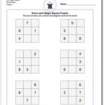Magic Square Puzzles This Page Has 3X3, 4X4 And 5X5 Magic Square   Printable Kenken Puzzles 4X4