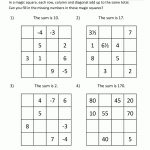 Magic Square Worksheets   Printable Puzzles 4X4