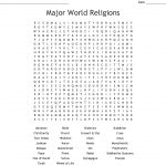 Major World Religions Word Search   Wordmint   Religion Crossword Puzzles Printable