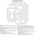 Managing Stress Crossword   Wordmint   Printable Stress Management Crossword Puzzle