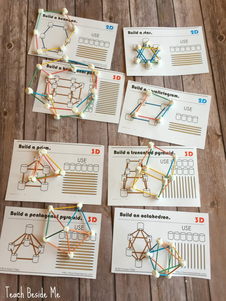 Marshmallow &amp; Toothpick Geometry – Teach Beside Me - Printable Toothpick Puzzles