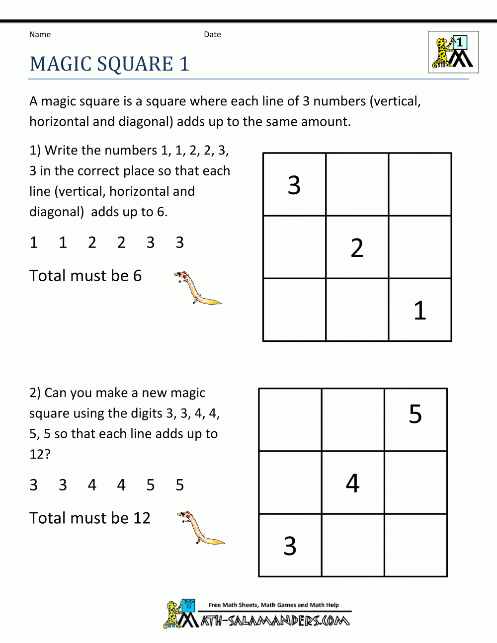 Math Puzzle 1St Grade - Printable Crossword Puzzles For Grade 1
