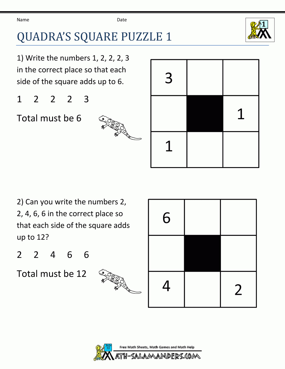 Math Puzzle 1St Grade - Printable Puzzle Games For 1St And 2Nd Grade