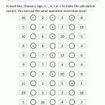 Math Puzzle Quadras Operation Puzzle 4.gif (1000×1294) | Fourth   Printable Yohaku Puzzles
