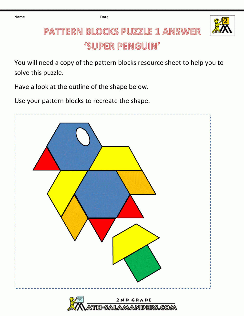 Math Puzzles For Kids - Shape Puzzles - Printable Geometry Puzzles