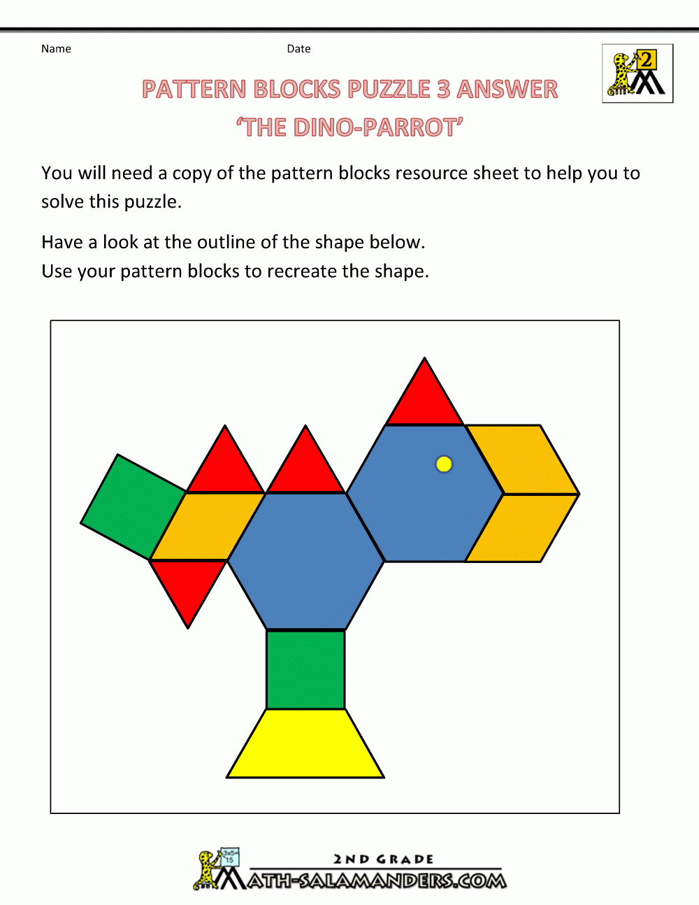 Math Puzzles For Kids - Shape Puzzles - Printable Shape Puzzles