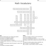 Math Vocabulary Crossword   Wordmint   Math Vocabulary Crossword Puzzles Printable