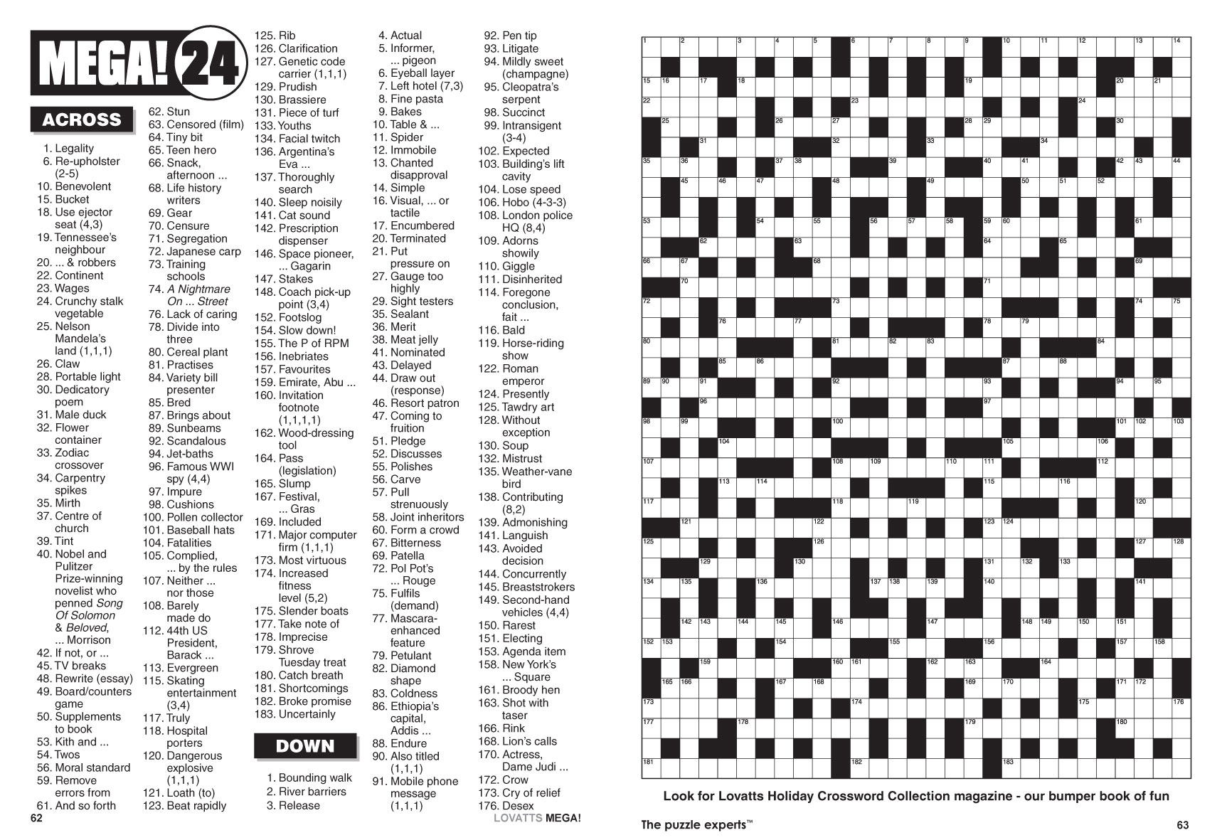 Mega! Crosswords Magazine - Lovatts Crosswords &amp;amp; Puzzles - Printable Lovatts Crosswords