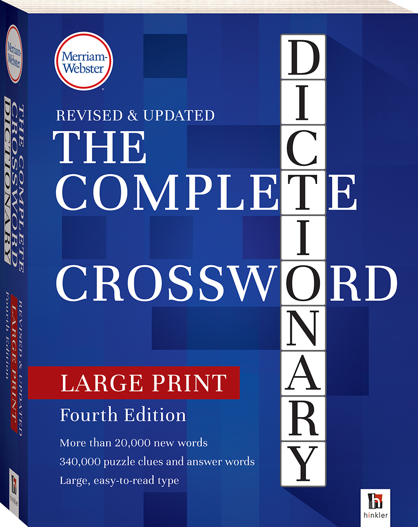 Merriam-Webster Complete Crossword Dictionary 4Th Edition - Large Print Crossword Puzzle Dictionary