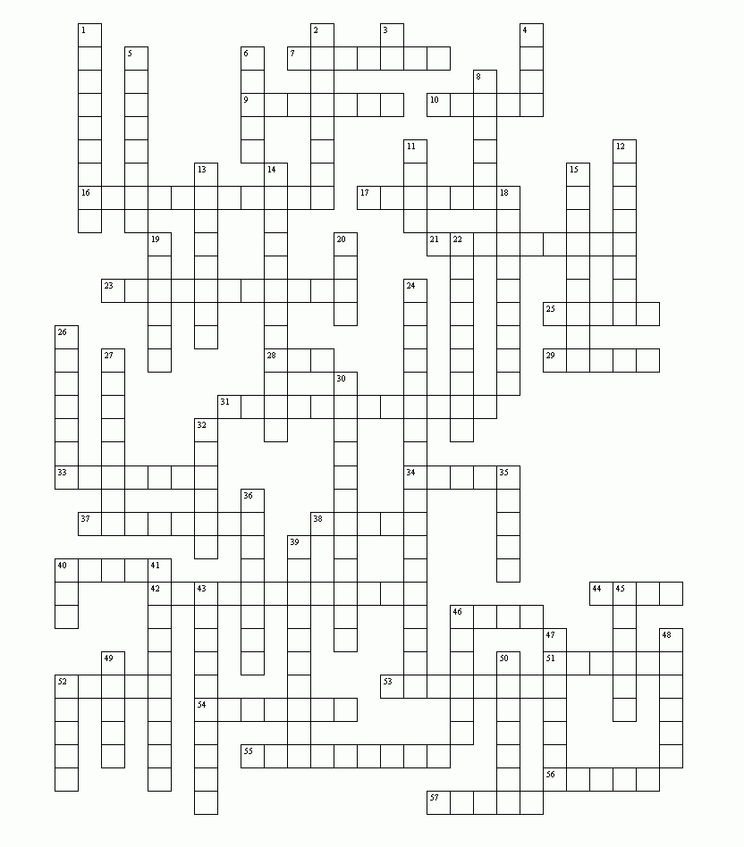 Mirroreyes Printable Crossword Puzzles