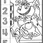 Monster Inc. Number Puzzles | Autism Activities | Free, Kindergarten   Printable Monster Puzzle