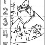 Monster Inc. Number Puzzles | My Tpt Store | Printable Math   Printable Monster Puzzle