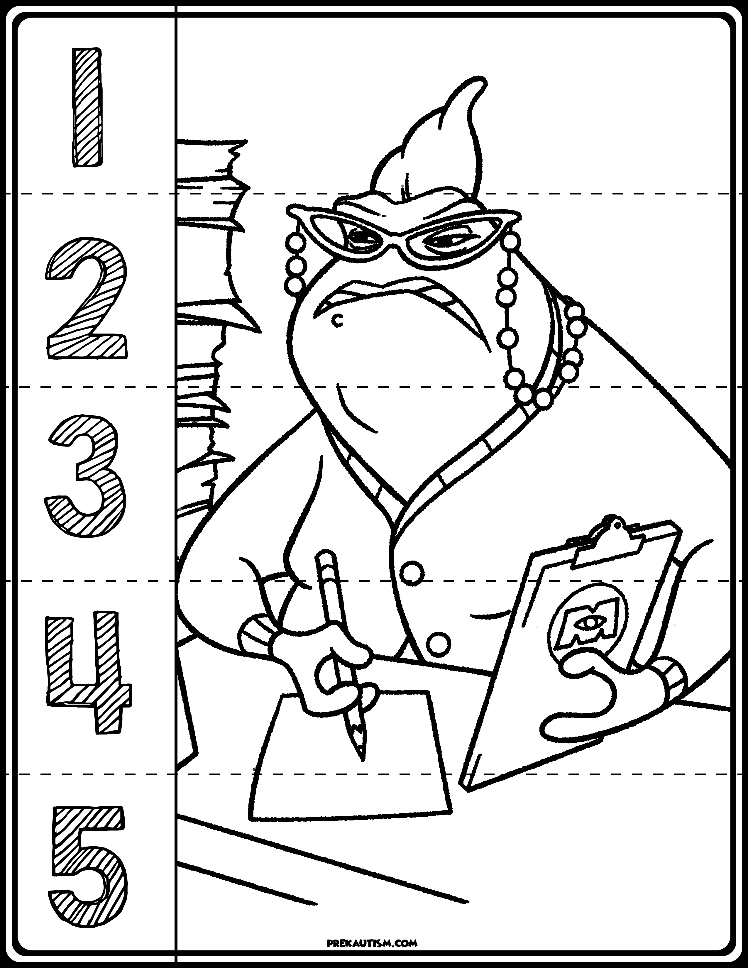 Monster Inc. Number Puzzles | My Tpt Store | Printable Math - Printable Monster Puzzle