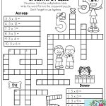 Multiplication Facts Crossword Puzzle  Third Grade Students Love   4Th Grade Crossword Puzzles Printable