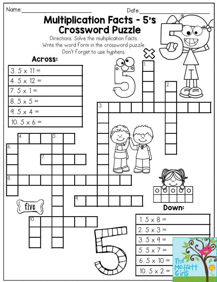 Printable Crossword Puzzle For Grade 5