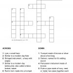 Musical Instruments Of The Bible Crossword Puzzle   Printable Music Crossword Puzzles