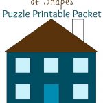 My House Is Made Of Shapes Puzzle Printable Packet: Pre Writing   Printable House Puzzle