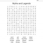 Myths And Legends Word Search   Wordmint   Printable Beowulf Crossword Puzzle
