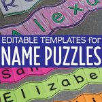 Name Activities | Editable Wavy Name Puzzles For Preschool & Pre K   Printable Name Puzzles For Preschoolers