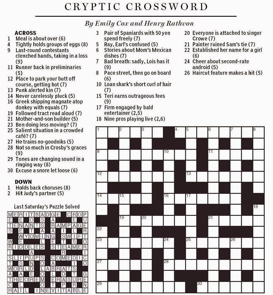 book review in a way wsj crossword