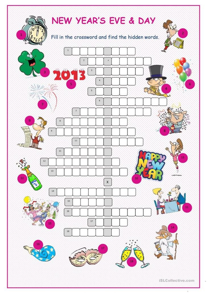 New Year's Printable Puzzles